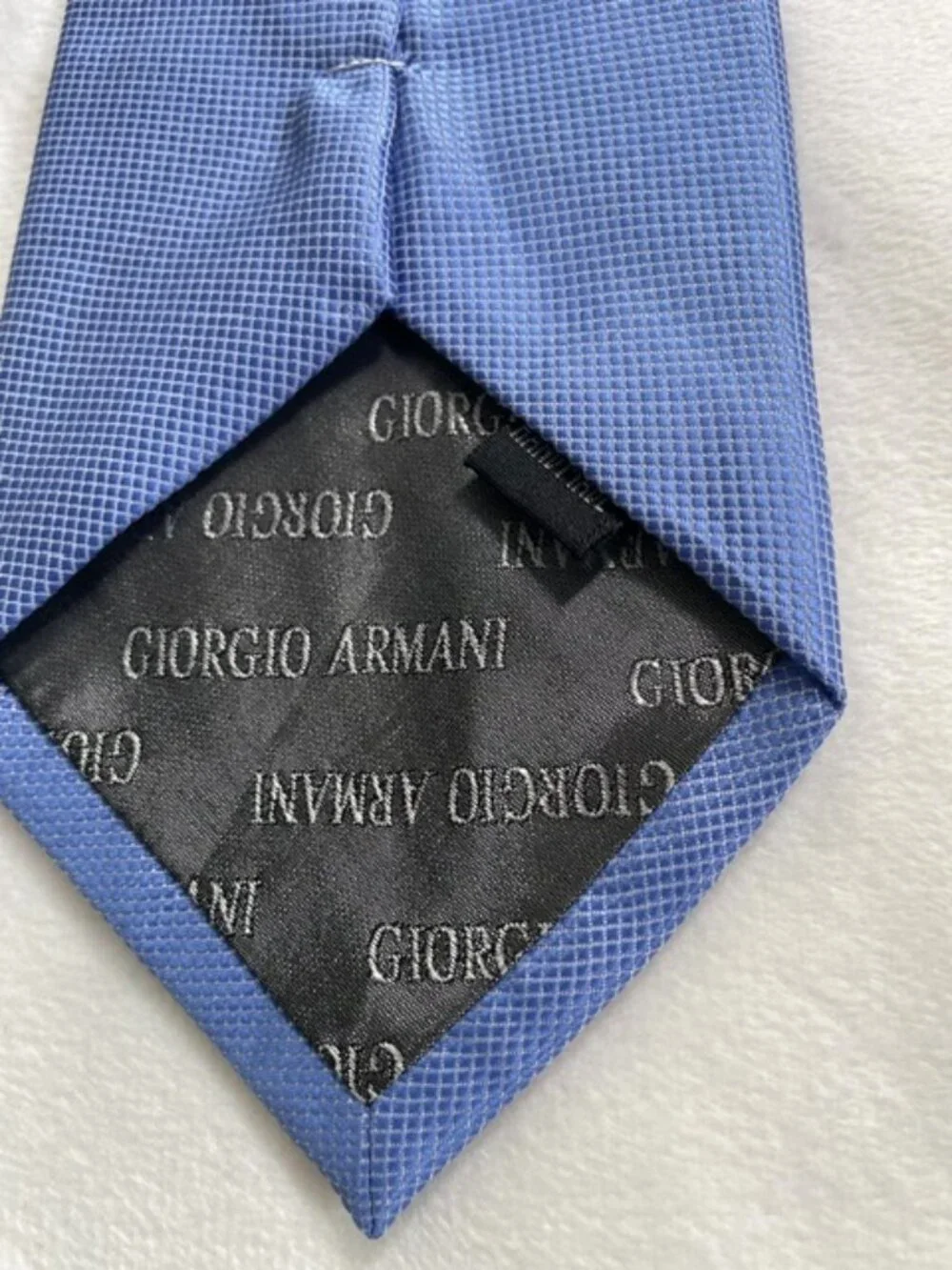 Giorgio Armani Men's 100% Silk Plaid Tie, Blue, Made in Italy